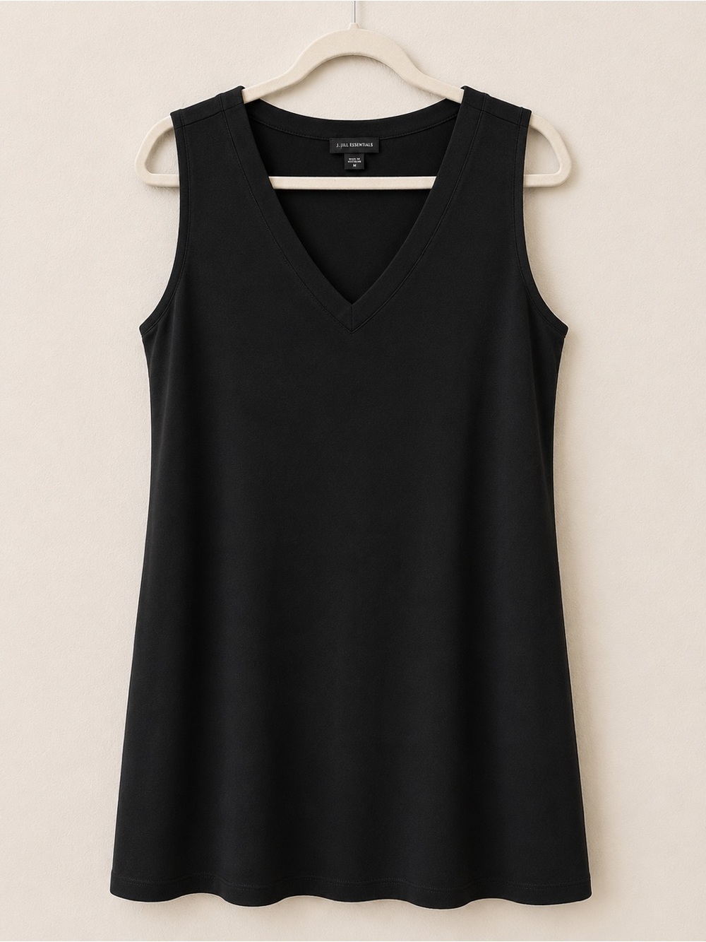 J.Jill Wearever Collection Black Sleeveless V-Neck Knit Dress XL